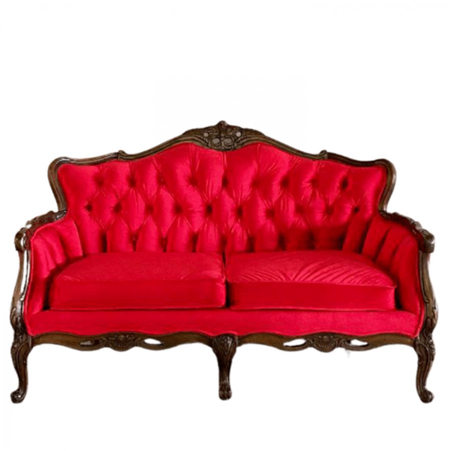 Carolina, Vintage Red Velvet Loveseat – Chloe's Vintage Rentals