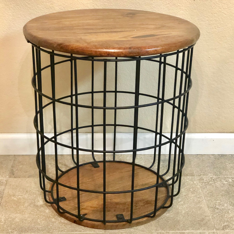 Dorothy, Metal & Wood Round Side Table – Chloe's Vintage Rentals